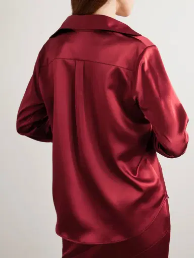 VIOLANTE NESSI Violi Button-embellished Satin Shirt | Thumbnail 4 VIOLANTE NESSI Violi Button-embellished Satin Shirt | Thumbnail 4