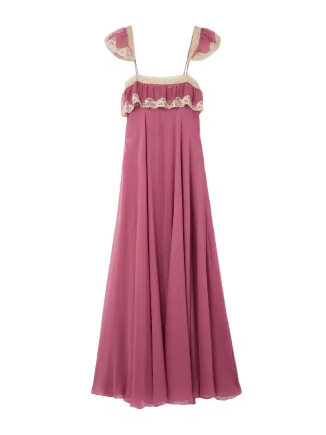 Chloé Lace-trimmed Organic Silk-crepon Maxi Dress