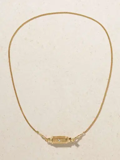 Marie Lichtenberg Baby Locket 18-karat Gold Diamond Necklace | Thumbnail 4 Marie Lichtenberg Baby Locket 18-karat Gold Diamond Necklace | Thumbnail 4