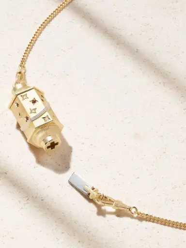 Marie Lichtenberg Milky Way Gourmette 18-karat Gold, Rhodium, Ruby And Diamond Necklace | Thumbnail 3 Marie Lichtenberg Milky Way Gourmette 18-karat Gold, Rhodium, Ruby And Diamond Necklace | Thumbnail 3