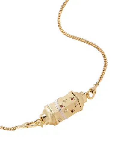 Marie Lichtenberg Milky Way Gourmette 18-karat Gold, Rhodium, Ruby And Diamond Necklace | Thumbnail 1 Marie Lichtenberg Milky Way Gourmette 18-karat Gold, Rhodium, Ruby And Diamond Necklace | Thumbnail 1