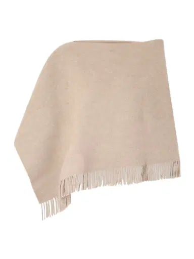 Brunello Cucinelli Fringed Wool And Cashmere-blend Poncho | Thumbnail 1 Brunello Cucinelli Fringed Wool And Cashmere-blend Poncho | Thumbnail 1