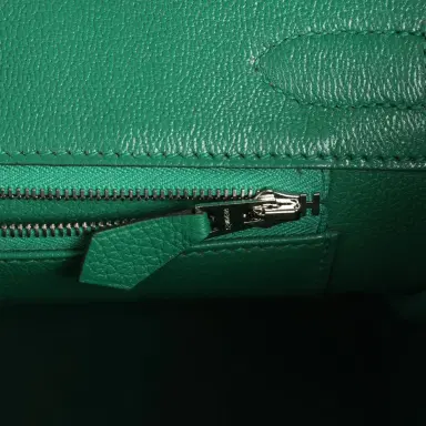 HERMÈS Custom "Paradise" Swarovski Crystal Hermes Birkin 30 Vert Vertigo Togo Palladium Hardware | Thumbnail 8 HERMÈS Custom "Paradise" Swarovski Crystal Hermes Birkin 30 Vert Vertigo Togo Palladium Hardware | Thumbnail 8