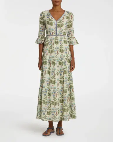 Emporio Sirenuse Bella Dress in Persian Botanic Print | Thumbnail 4 Emporio Sirenuse Bella Dress in Persian Botanic Print | Thumbnail 4