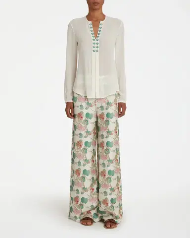 Emporio Sirenuse Lauren Blouse with Embroidery Beads | Thumbnail 2 Emporio Sirenuse Lauren Blouse with Embroidery Beads | Thumbnail 2