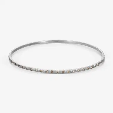 Armenta Armenta New World Sterling Silver Champagne Diamond Eternity Bangle Bracelet by The Solist | Thumbnail 3 Armenta Armenta New World Sterling Silver Champagne Diamond Eternity Bangle Bracelet by The Solist | Thumbnail 3