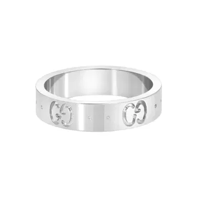 Gucci Gucci Icon 18K White Gold Thin Band Ring YBC073230002007 - by The Solist | Thumbnail 1 Gucci Gucci Icon 18K White Gold Thin Band Ring YBC073230002007 - by The Solist | Thumbnail 1