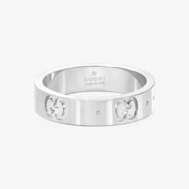 Gucci Gucci Icon 18K White Gold Thin Band Ring YBC073230002007 - by The Solist | Thumbnail 3 Gucci Gucci Icon 18K White Gold Thin Band Ring YBC073230002007 - by The Solist | Thumbnail 3