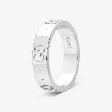 Gucci Gucci Icon 18K White Gold Thin Band Ring YBC073230002007 - by The Solist | Thumbnail 2 Gucci Gucci Icon 18K White Gold Thin Band Ring YBC073230002007 - by The Solist | Thumbnail 2