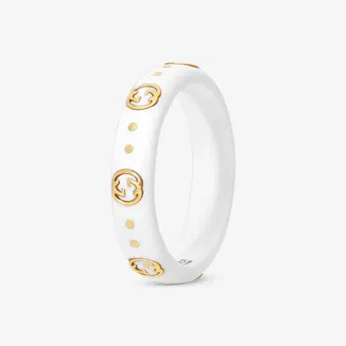 Gucci Gucci Icon 18K Yellow Gold & Zirconia Band Ring YBC679262002011 - by The Solist | Thumbnail 2 Gucci Gucci Icon 18K Yellow Gold & Zirconia Band Ring YBC679262002011 - by The Solist | Thumbnail 2