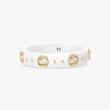 Gucci Gucci Icon 18K Yellow Gold & Zirconia Band Ring YBC679262002011 - by The Solist | Thumbnail 3 Gucci Gucci Icon 18K Yellow Gold & Zirconia Band Ring YBC679262002011 - by The Solist | Thumbnail 3
