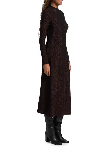Johnny Was Women's Jewell Metallic Knit Open-Back Midi-Dress - Espresso | Thumbnail 4 Johnny Was Women's Jewell Metallic Knit Open-Back Midi-Dress - Espresso | Thumbnail 4