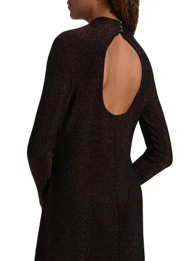 Johnny Was Women's Jewell Metallic Knit Open-Back Midi-Dress - Espresso | Thumbnail 6 Johnny Was Women's Jewell Metallic Knit Open-Back Midi-Dress - Espresso | Thumbnail 6