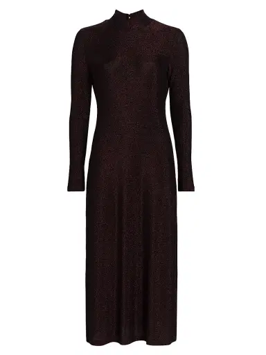 Johnny Was Women's Jewell Metallic Knit Open-Back Midi-Dress - Espresso | Thumbnail 1 Johnny Was Women's Jewell Metallic Knit Open-Back Midi-Dress - Espresso | Thumbnail 1