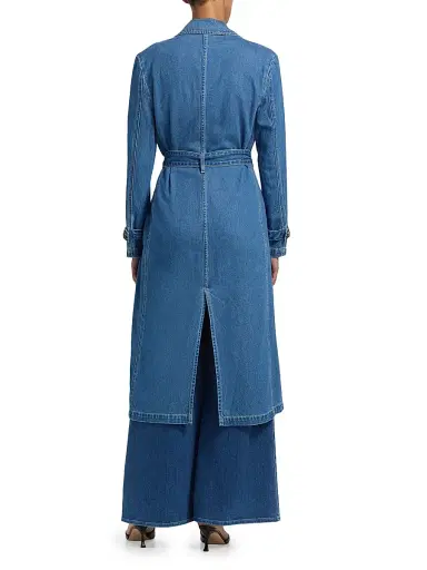 L'Agence Women's Bradley Denim Trench Coat | Thumbnail 5 L'Agence Women's Bradley Denim Trench Coat | Thumbnail 5