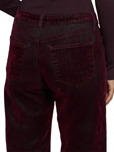 L'AGENCE Women's Dolores Low-Rise Barrel-Leg Jeans - Bordeaux | Thumbnail 6 L'AGENCE Women's Dolores Low-Rise Barrel-Leg Jeans - Bordeaux | Thumbnail 6