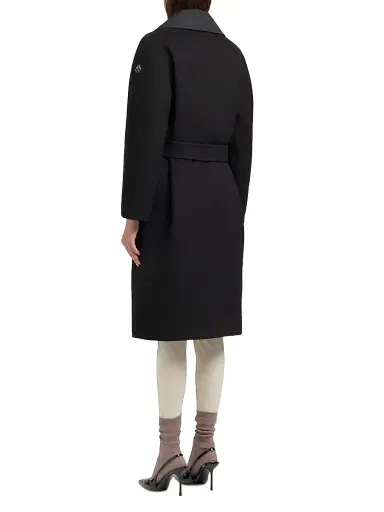 Moose Knuckles Women's Lafleur Wool-Blend Long Down Wrap Coat - Black | Thumbnail 6 Moose Knuckles Women's Lafleur Wool-Blend Long Down Wrap Coat - Black | Thumbnail 6
