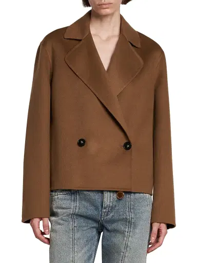 Stella McCartney Women's Short Wool Peacoat - Toffee - Size 12 | Thumbnail 3 Stella McCartney Women's Short Wool Peacoat - Toffee - Size 12 | Thumbnail 3