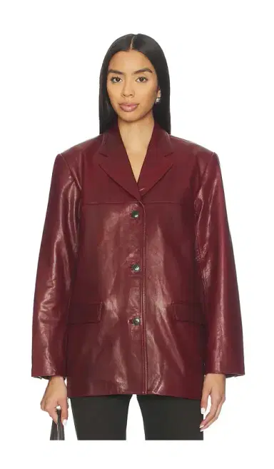 EAVES Aroa Leather Blazer Jacket | Thumbnail 2 EAVES Aroa Leather Blazer Jacket | Thumbnail 2