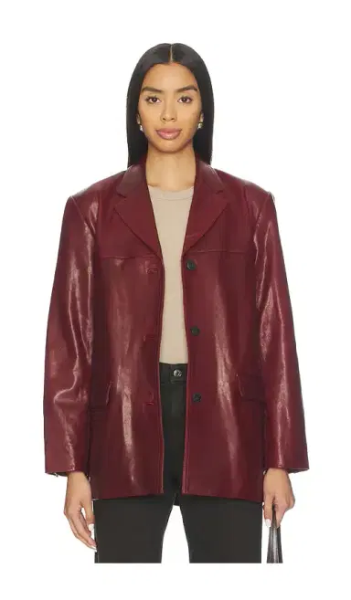 EAVES Aroa Leather Blazer Jacket | Thumbnail 1 EAVES Aroa Leather Blazer Jacket | Thumbnail 1