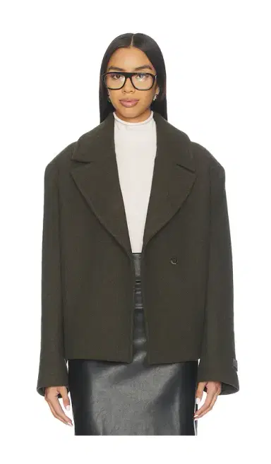 EAVES Osk Manteco Wool Cropped Peacoat | Thumbnail 2 EAVES Osk Manteco Wool Cropped Peacoat | Thumbnail 2