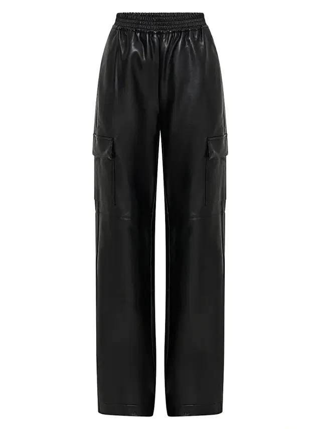 Women's Edwina Faux Leather Cargo Pants - Black Women's Edwina Faux Leather Cargo Pants - Black
