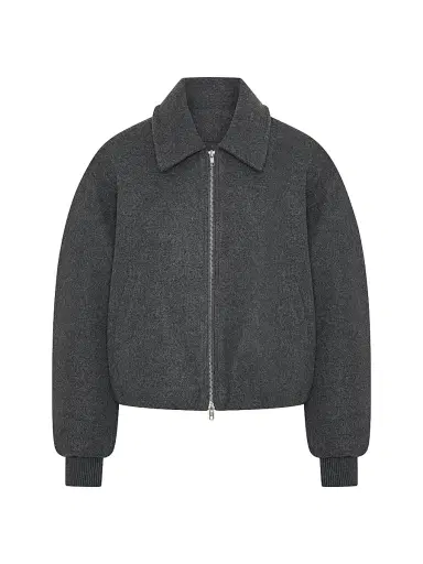 NICHOLAS Women's Frida Wool-Blend Bomber Jacket - Charcoal | Thumbnail 1 NICHOLAS Women's Frida Wool-Blend Bomber Jacket - Charcoal | Thumbnail 1