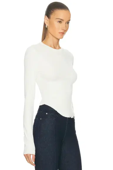 GRLFRND Scoop Hem Long Sleeve Tee | Thumbnail 2 GRLFRND Scoop Hem Long Sleeve Tee | Thumbnail 2