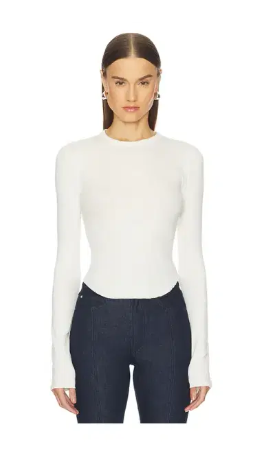 GRLFRND Scoop Hem Long Sleeve Tee | Thumbnail 6 GRLFRND Scoop Hem Long Sleeve Tee | Thumbnail 6