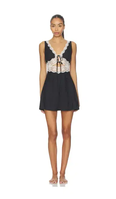 For Love & Lemons Bluebird Jacquard Mini Slip | Thumbnail 1 For Love & Lemons Bluebird Jacquard Mini Slip | Thumbnail 1
