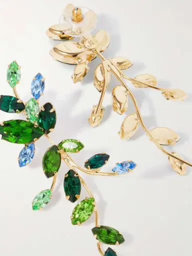 Jennifer Behr Vivica Gold-tone Crystal Earrings | Thumbnail 3 Jennifer Behr Vivica Gold-tone Crystal Earrings | Thumbnail 3