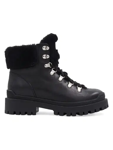 Aquatalia Women's Coralie 40MM Suede & Shearling Booties - Black - Size 6 | Thumbnail 1 Aquatalia Women's Coralie 40MM Suede & Shearling Booties - Black - Size 6 | Thumbnail 1