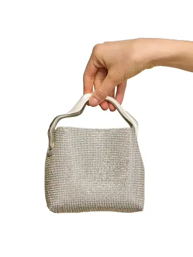 Cult Gaia Women's Mini Solene Rhinestone Top Handle Bag - Clear | Thumbnail 2 Cult Gaia Women's Mini Solene Rhinestone Top Handle Bag - Clear | Thumbnail 2