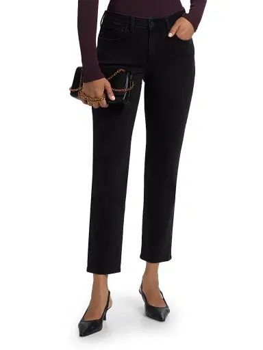 L'AGENCE Women's Milana Mid-Rise Stovepipe Jeans - Washed Black | Thumbnail 3 L'AGENCE Women's Milana Mid-Rise Stovepipe Jeans - Washed Black | Thumbnail 3