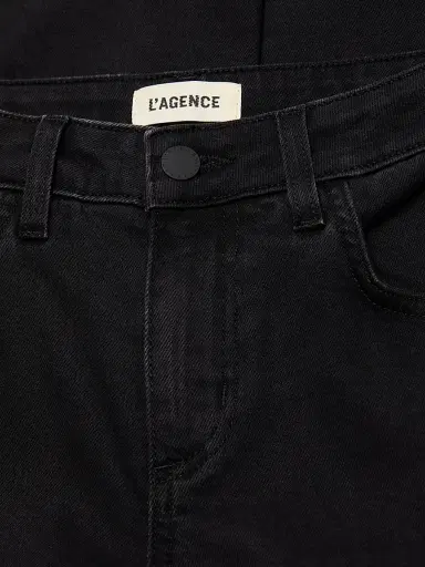 L'AGENCE Women's Milana Mid-Rise Stovepipe Jeans - Washed Black | Thumbnail 7 L'AGENCE Women's Milana Mid-Rise Stovepipe Jeans - Washed Black | Thumbnail 7
