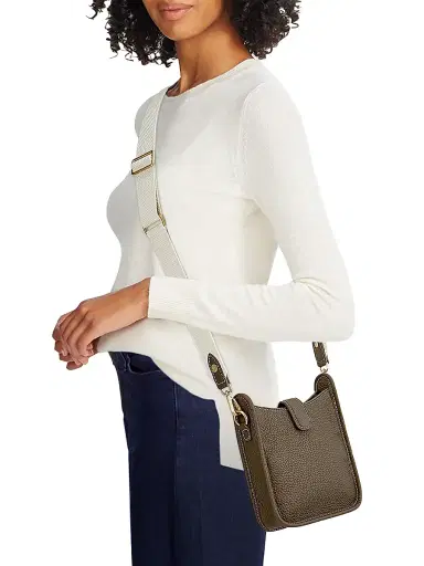 GiGi New York Women's Ellie Leather Crossbody Bag - Taupe | Thumbnail 2 GiGi New York Women's Ellie Leather Crossbody Bag - Taupe | Thumbnail 2