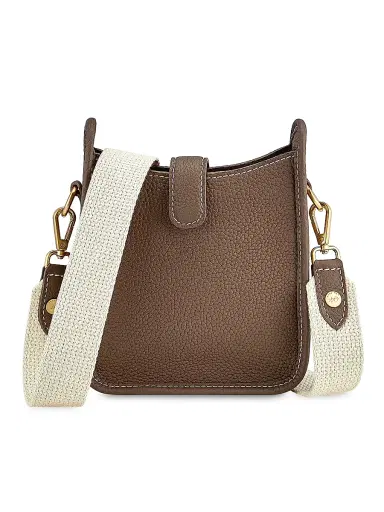 GiGi New York Women's Ellie Leather Crossbody Bag - Taupe | Thumbnail 1 GiGi New York Women's Ellie Leather Crossbody Bag - Taupe | Thumbnail 1