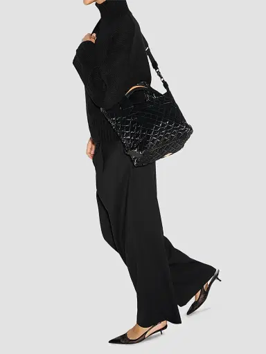 MZ Wallace Women's Small Sutton Deluxe Quilted Tote Bag - Black | Thumbnail 3 MZ Wallace Women's Small Sutton Deluxe Quilted Tote Bag - Black | Thumbnail 3