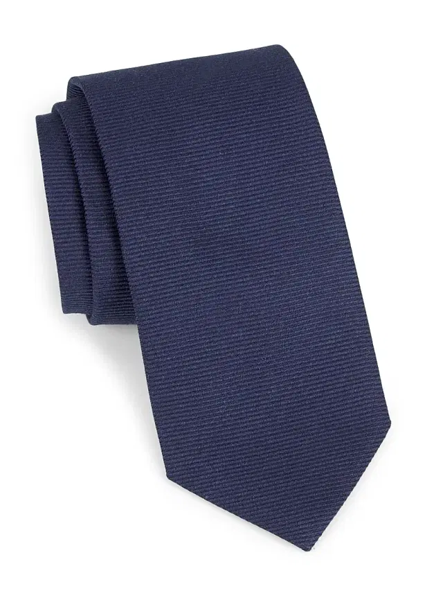 Men's Silk Woven Tie - Blue Men's Silk Woven Tie - Blue