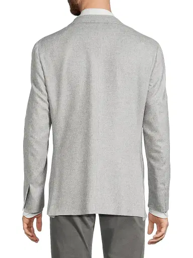 Canali Men's Kei Trim-Fit Silk-Cashmere Sport Coat - Light Grey - Size 50 | Thumbnail 5 Canali Men's Kei Trim-Fit Silk-Cashmere Sport Coat - Light Grey - Size 50 | Thumbnail 5