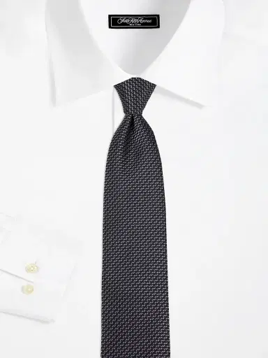 Canali Men's Jacquard Silk Tie - Navy | Thumbnail 2 Canali Men's Jacquard Silk Tie - Navy | Thumbnail 2