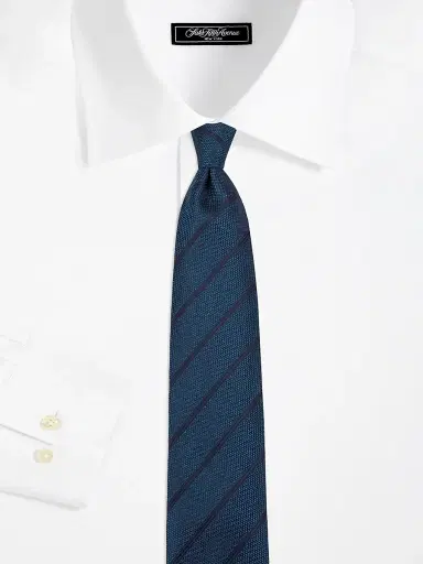 Canali Men's Textured Striped Silk Tie - Teal | Thumbnail 2 Canali Men's Textured Striped Silk Tie - Teal | Thumbnail 2