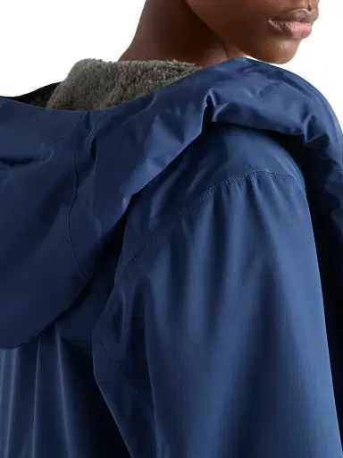 Prada Women's Technical Fabric Blouson Jacket with Hood - Blue | Thumbnail 4 Prada Women's Technical Fabric Blouson Jacket with Hood - Blue | Thumbnail 4