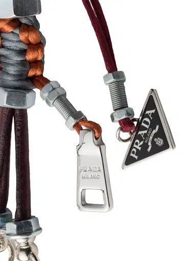 Prada Women's Robot Metal Key Ring Charm - Dark Red | Thumbnail 2 Prada Women's Robot Metal Key Ring Charm - Dark Red | Thumbnail 2