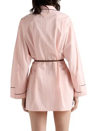 Prada Women's Cotton Shirt Dress - Pink | Thumbnail 3 Prada Women's Cotton Shirt Dress - Pink | Thumbnail 3