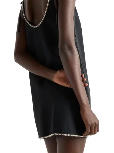 Prada Women's Compact Sablé Mini-Dress - Black | Thumbnail 4 Prada Women's Compact Sablé Mini-Dress - Black | Thumbnail 4