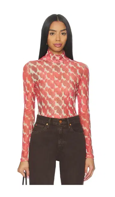 Bardot Alba Long Sleeve Mesh Top | Thumbnail 1 Bardot Alba Long Sleeve Mesh Top | Thumbnail 1
