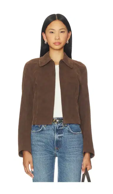 Free People x We The Free River Faux Suede Jacket In Double Espresso | Thumbnail 1 Free People x We The Free River Faux Suede Jacket In Double Espresso | Thumbnail 1