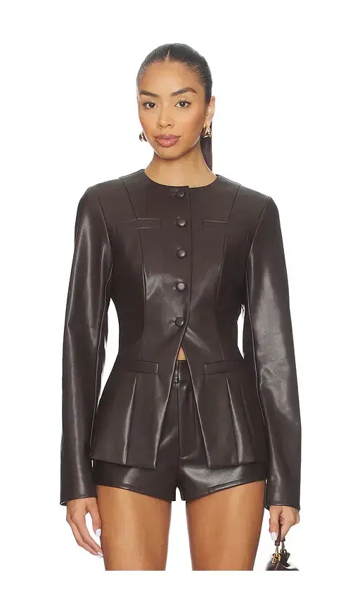 Vandellia Faux Leather Blazer Vandellia Faux Leather Blazer