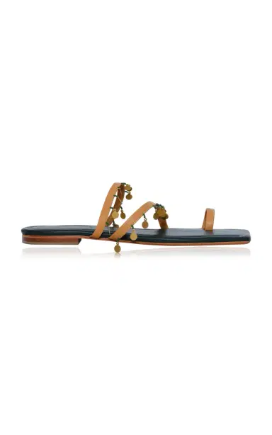 Johanna Ortiz Glimmering Shores Leather Sandals - Tan | Thumbnail 1 Johanna Ortiz Glimmering Shores Leather Sandals - Tan | Thumbnail 1